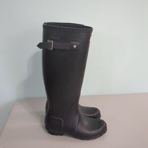 Hunter Women's Original Tall Adjustable Boots, Black size 5